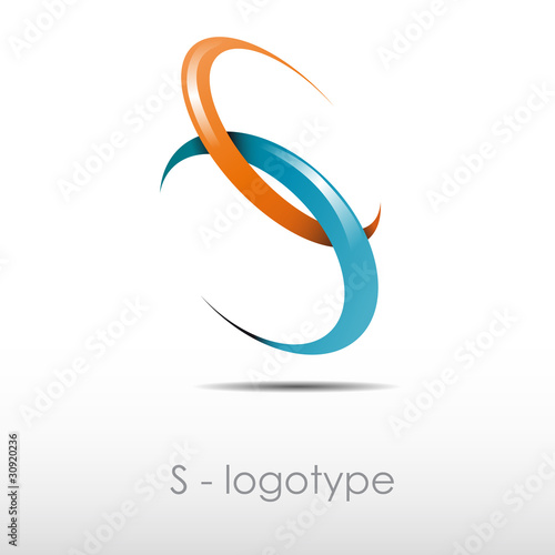 Logo letter S, orbits # Vector