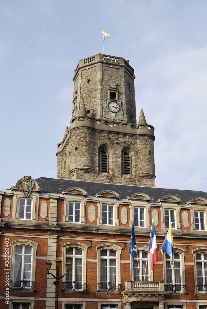 Obraz premium Boulogne town hall. Pas de Calais. France