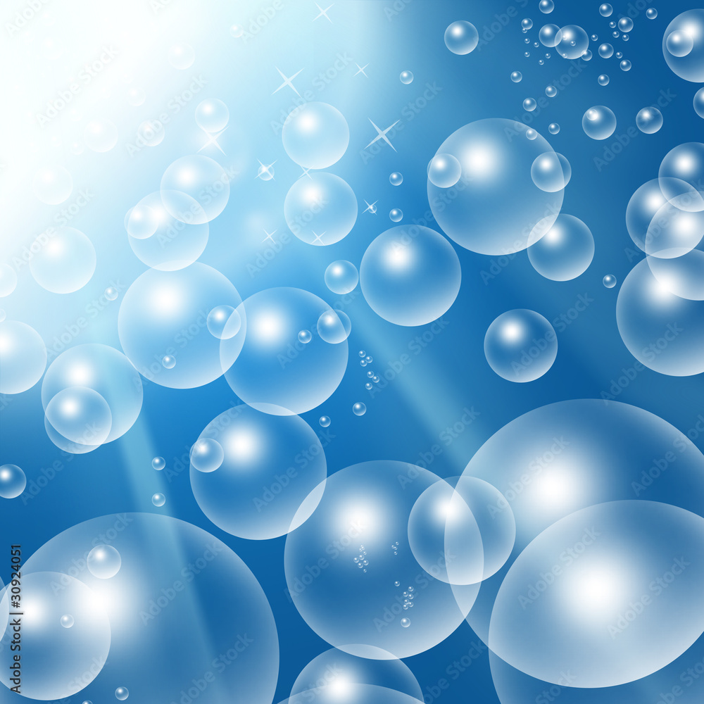 bubbles on a blue background bubbles on a blue background