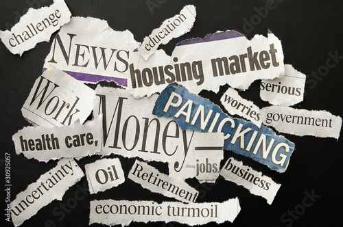 newspaper clippings of bad news headlines