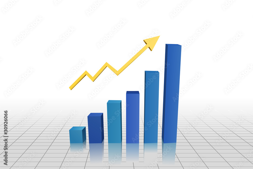 Business Graph with arrows Business Graph with arrows