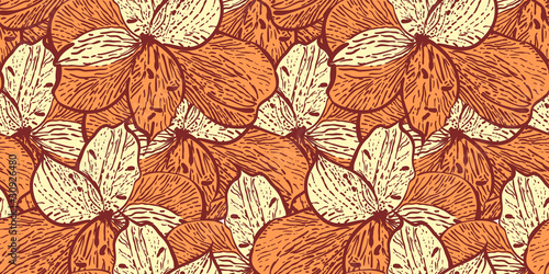 seamless vintage pattern with alstremerias  peruan lilies 