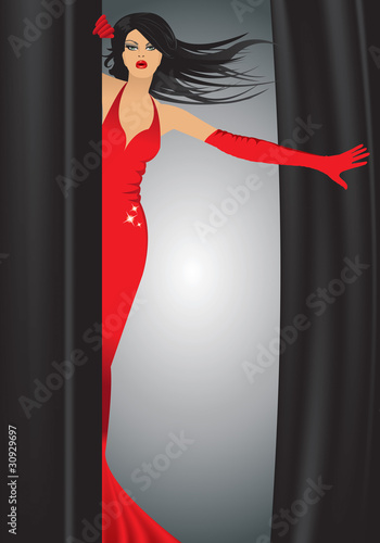 ragazza sul palcoscenico