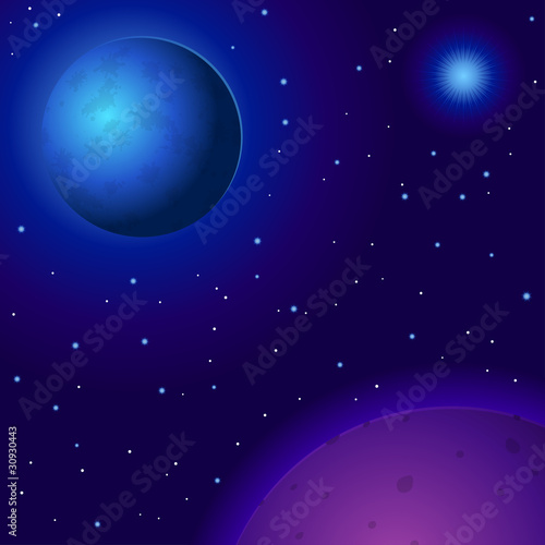 Space  planets and stars