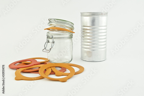 bocal, boîte métal
