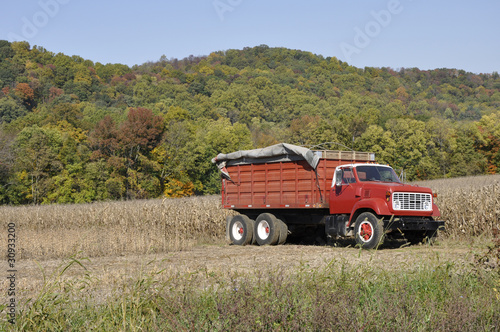 red farm truck