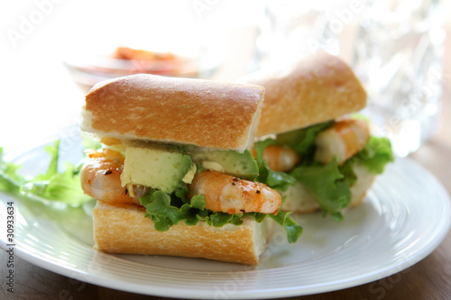 Shrimp and Avocado Sandwich