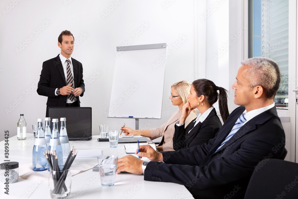 Businessman giving a presentation Businessman giving a presentation
