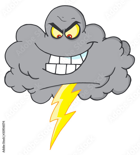 Storm Cloud With Thunderbolt