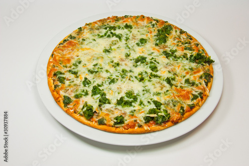 Spinach pizza