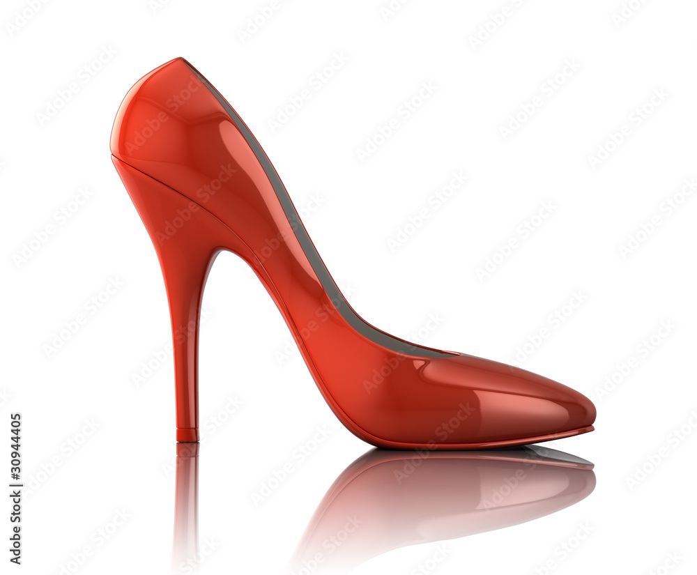 Red high heel shoe Red high heel shoe