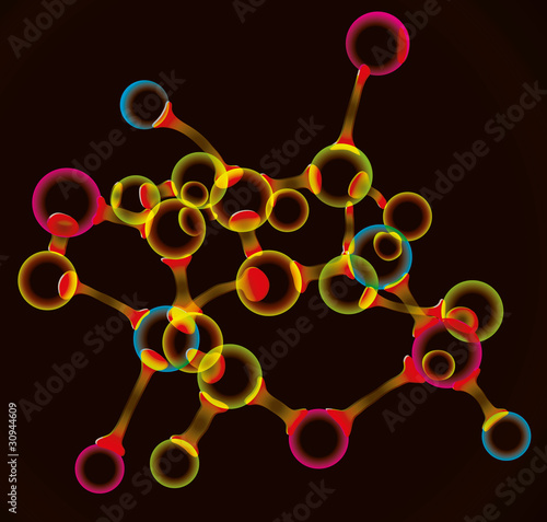 Vector color molecule