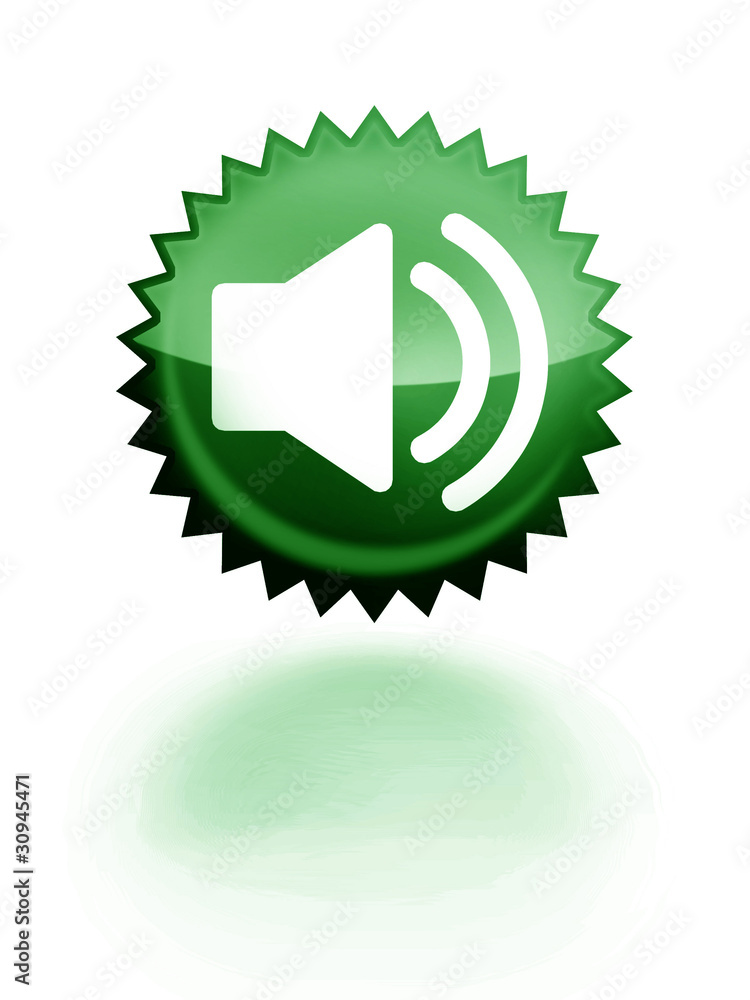 sound glossy icon lautsprecher button Stock Illustration | Adobe Stock