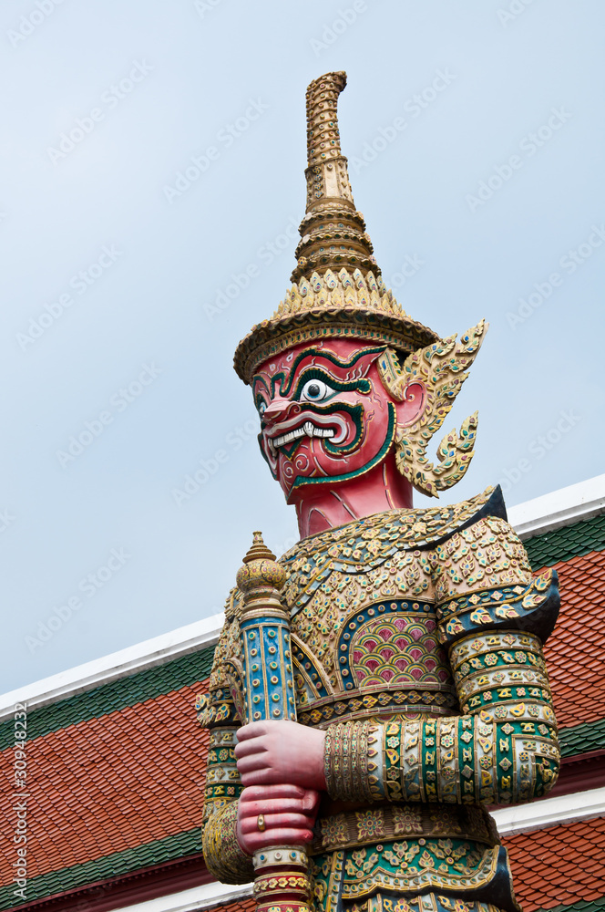 thai ancient giant at temple