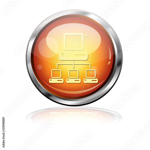 Boton futurista simbolo red informatica photo