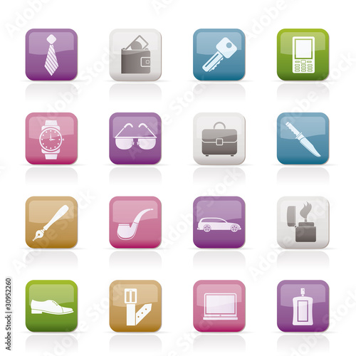 man Accessories icons and objects- vector illustration