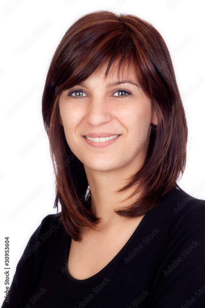 Attractive girl with blue eyes