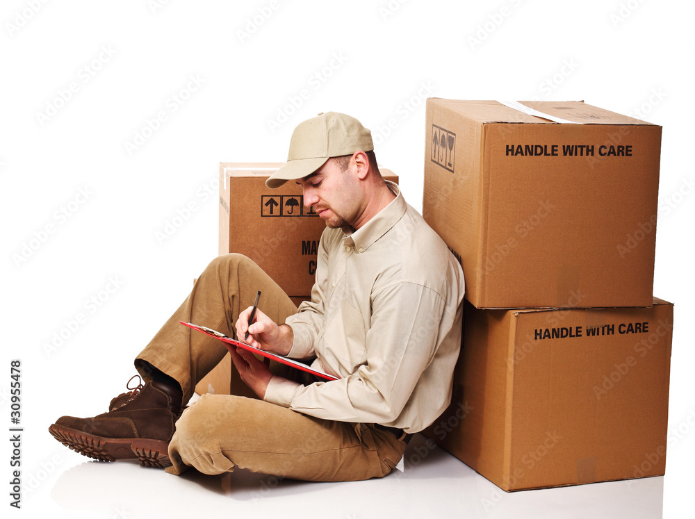 delivery man at work delivery man at work