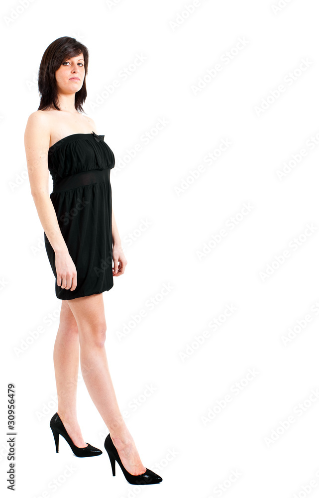 Beautiful woman in mini dress Beautiful woman in mini dress