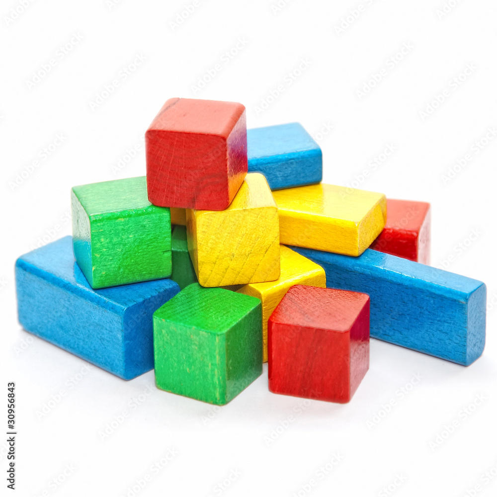 heap of color wooden bricks heap of color wooden bricks