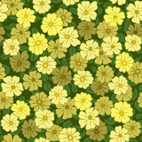 yellow flower field seamless background pattern