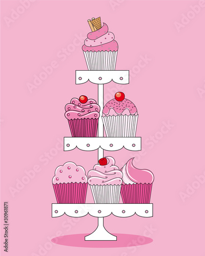 Greeting Card. Cupcakes