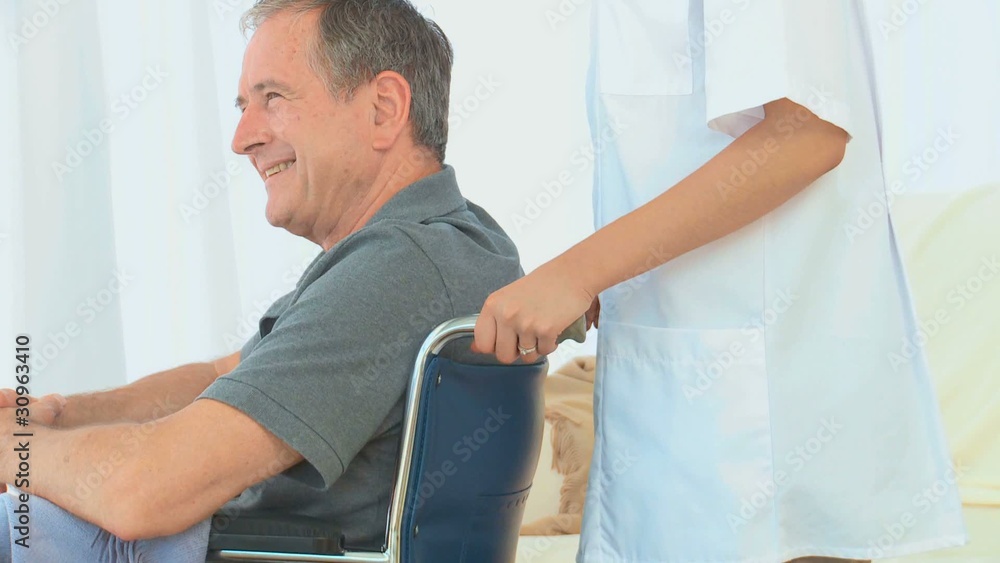 A patient in a wheelchair A patient in a wheelchair