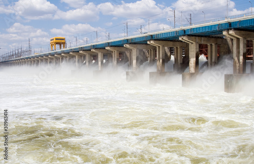 Wallpaper Mural Reset of water at hydroelectric power station on the river Torontodigital.ca
