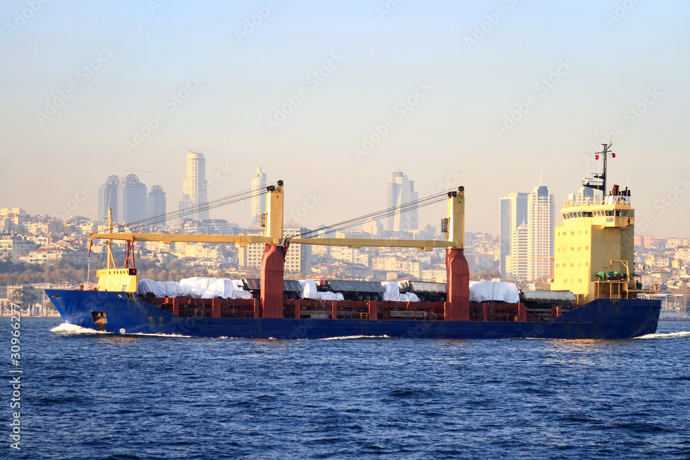 Cargo ship in Bosporus Sea, Istanbul