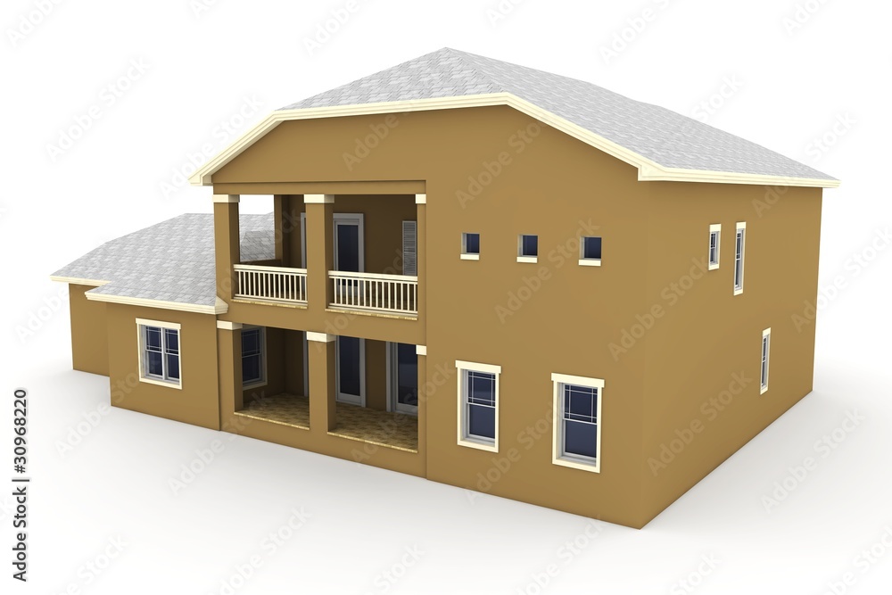 3d house isolated on white 3d house isolated on white