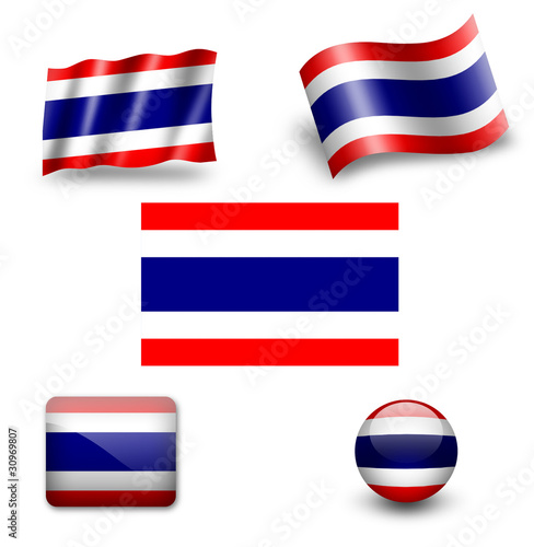 thailand flag icon set