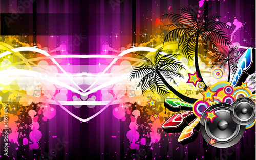 Tropical Disco Party Flyer