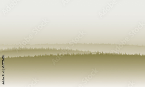 Oriental style grass hill background