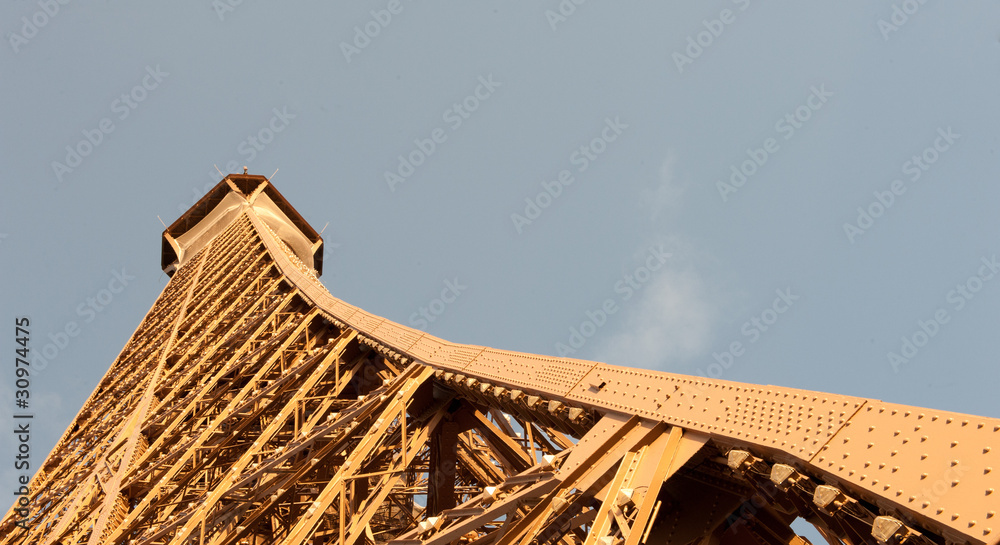 Eiffel tower in Paris, France - abstract view
