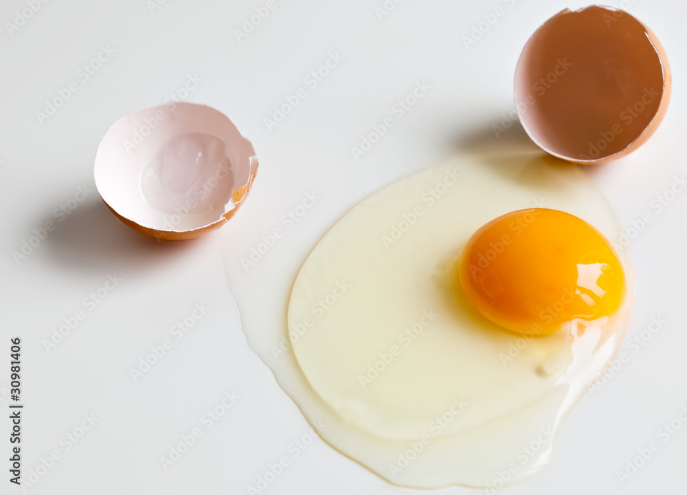 Broken raw egg Broken raw egg