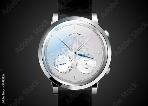 watches an icon with the clock face. EPS10, transparency