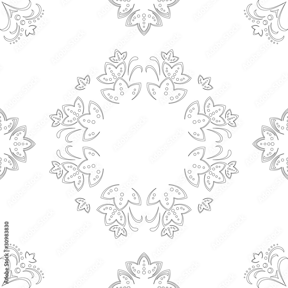 Abstract flower background, contour Abstract flower background, contour