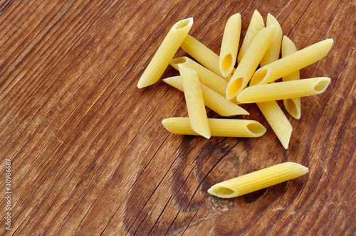 Penne rigate, pasta asciutta italiana photo