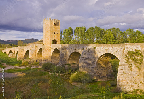 Frias medieval bridge  is of Roman origin  Spain