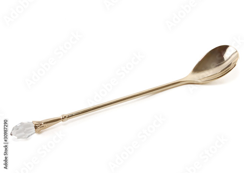 souvenir spoon with a stone
