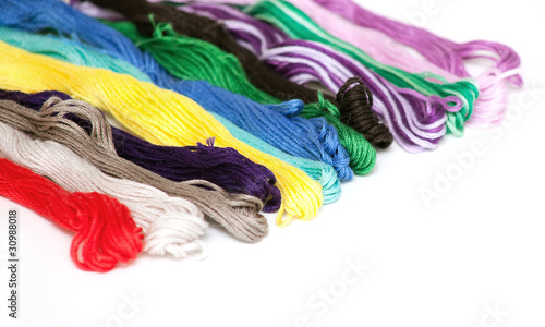 multicolored cotton threads photo