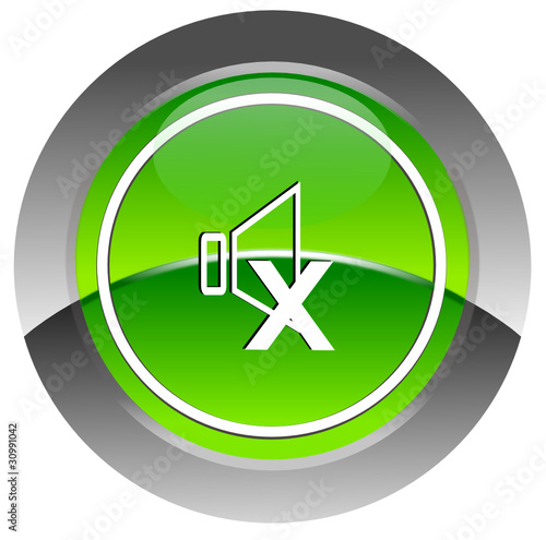 Mute glossy icon