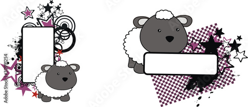 sheep baby cartoon copyspace