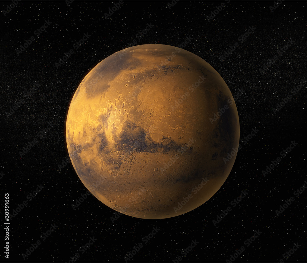 Obraz premium A view of planet Mars