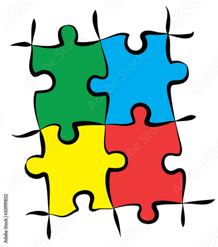 Colorful Puzzle Pieces