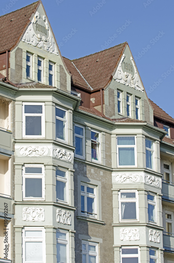 Fototapeta premium Jugenstilfassade in Kiel,Deutschland