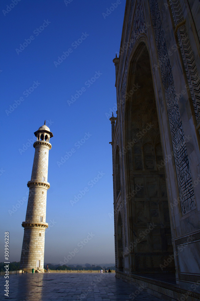 Taj Mahal Tomb and Pillar