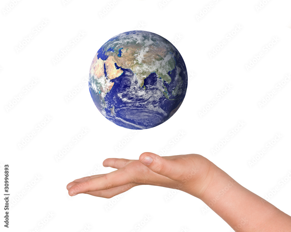 Hands with planet earth Hands with planet earth