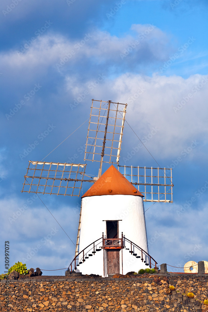 beautiful windmill in lanzarote