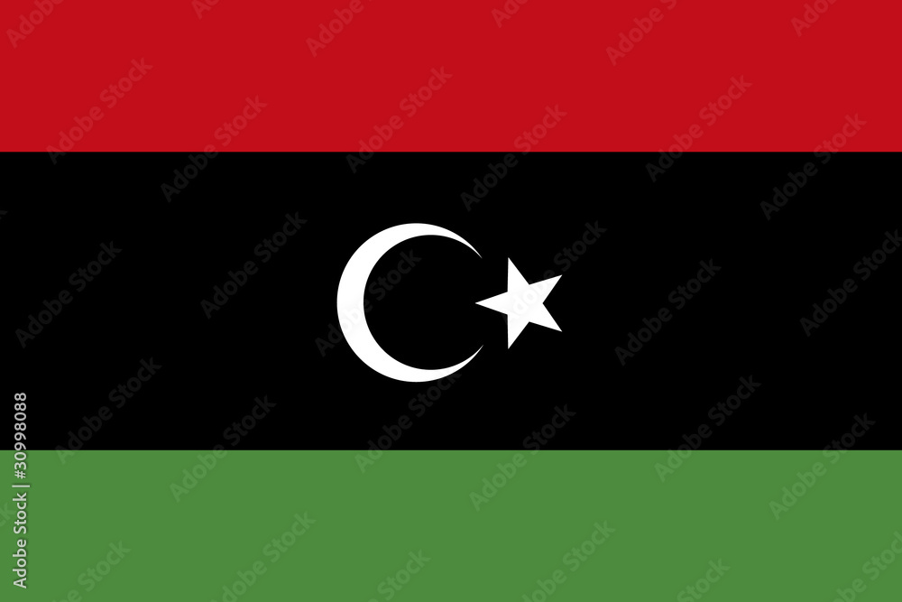 libia flag - obrazy, fototapety, plakaty 